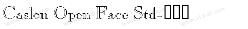 Caslon Open Face Std字体转换
